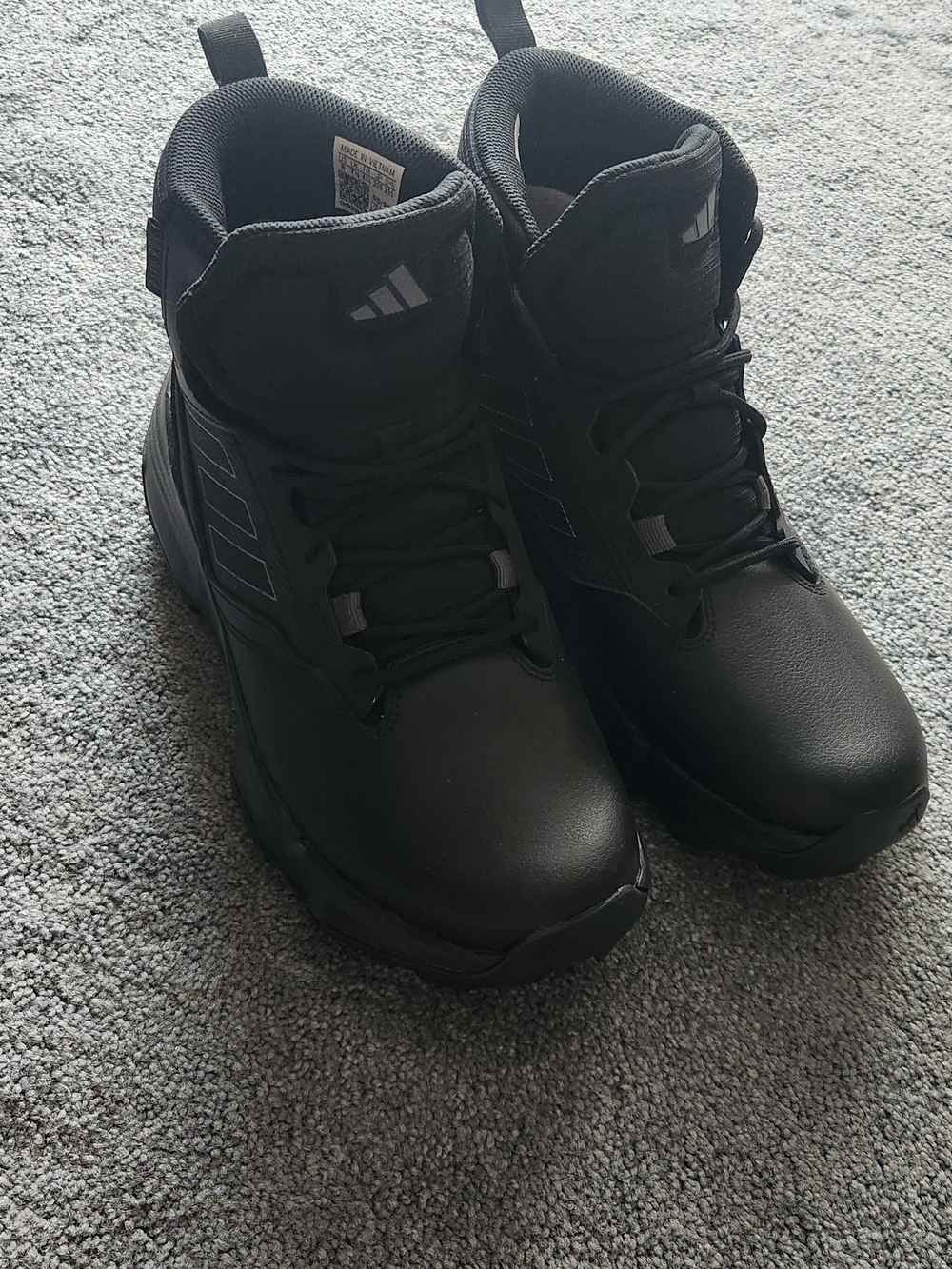 adidas Men's Black High-Top Lace-Up Boots